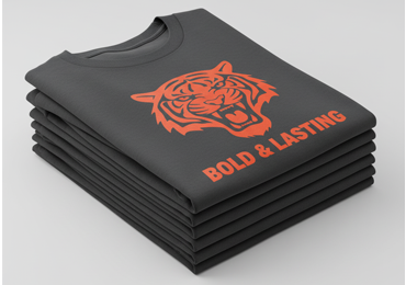 A bold and durable screen print graphic on an event t-shirt